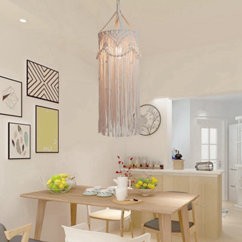 2X Chandelier Boho Decor Hand-Woven Charm Macrame Wall Hanging Creative Home Bunk Home Decoration Lamp Shade Mandala CNIM Hot