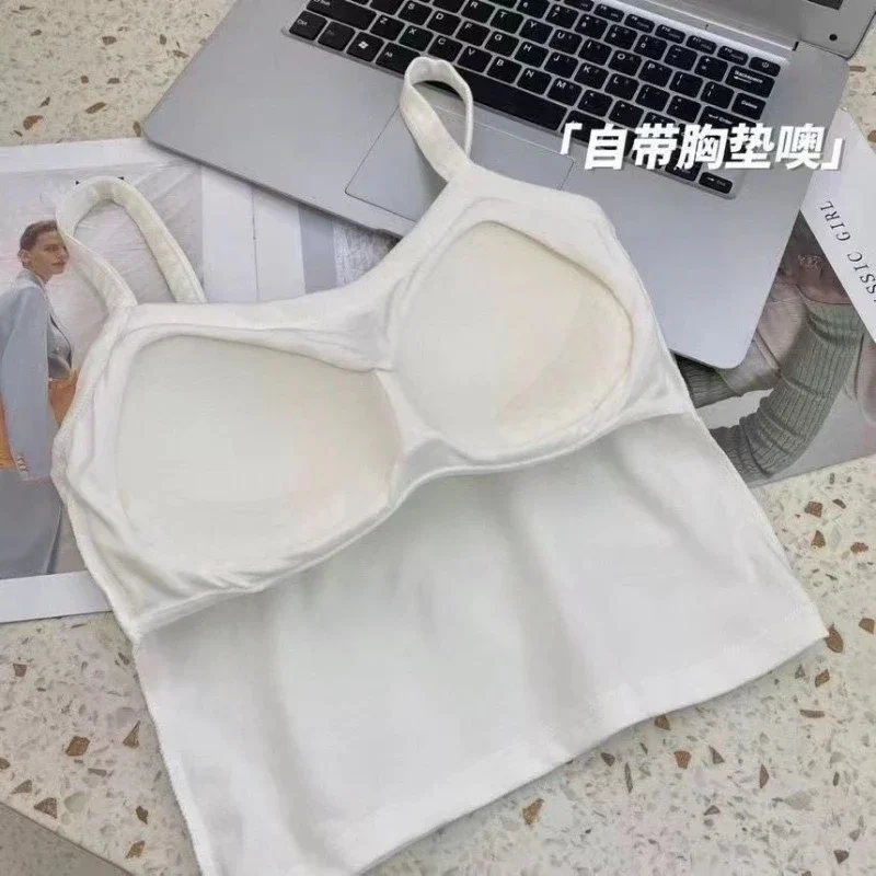 クロップトップ女性のセクシーなノースリーブトップスファッション女性下着女性のキャミソールガールベーシック Tシャツベストランジェリーブラジャーチューブトップス新