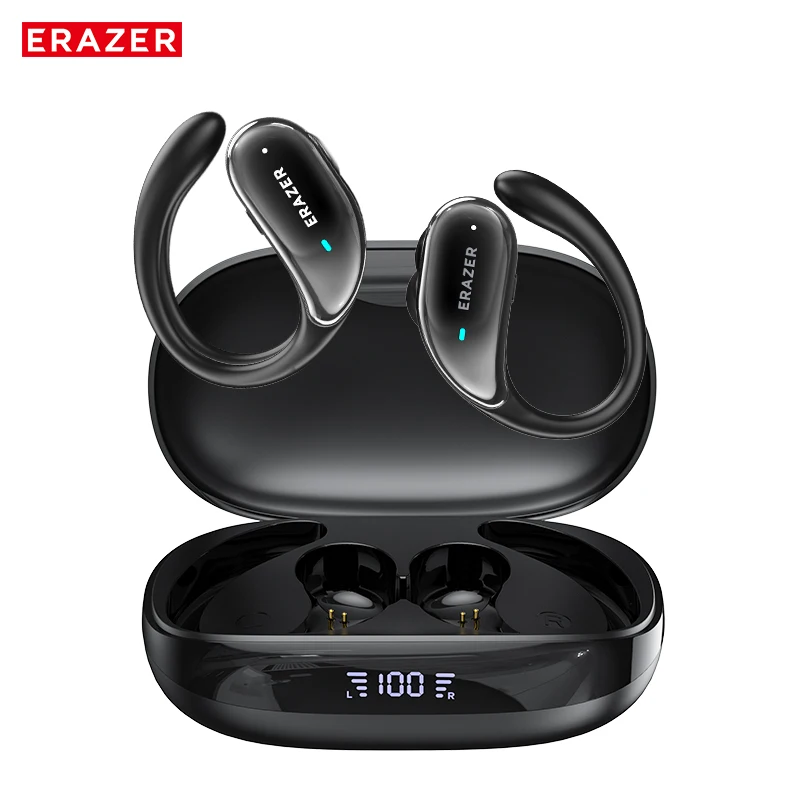 Auricolari Bluetooth 5.3 XT80 Cuffie True Wireless con pulsante del microfono Controllo Riduzione del rumore Ganci per le orecchie Cuffie impermeabili