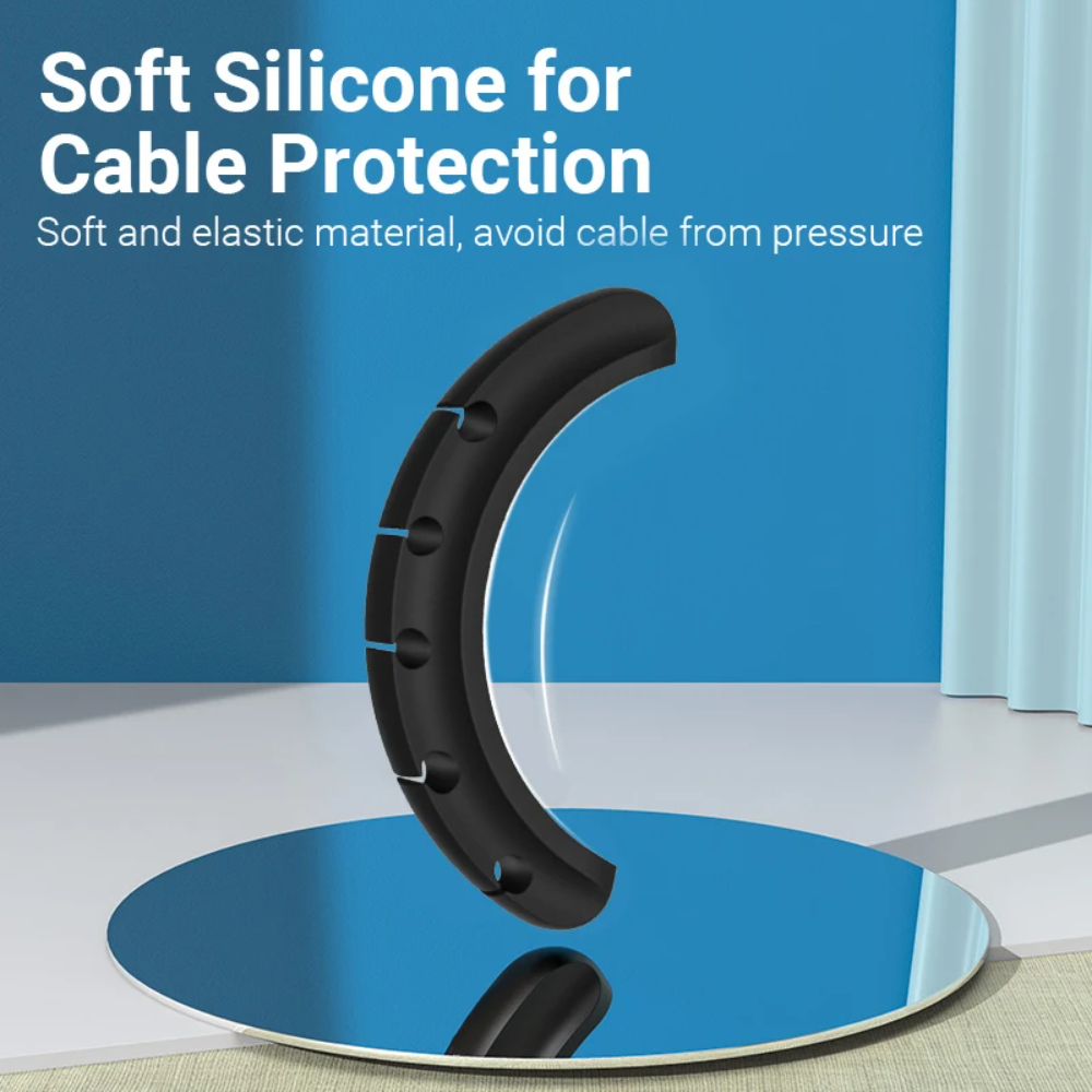 NNBILI ケーブルホルダークリップ ケーブルオーガナイザー シリコン USB ケーブルワインダー管理クリップ 自己粘着 マウス キーボード ヘッドセット用