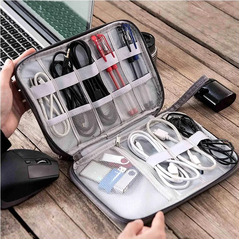 Multi-Function Travel กระเป๋าโพลีเอสเตอร์กันน้ําซิป Pack จัดเรียงข้อมูลกระเป๋าแบบพกพา Organizer กรณีแพคเกจการ์ด