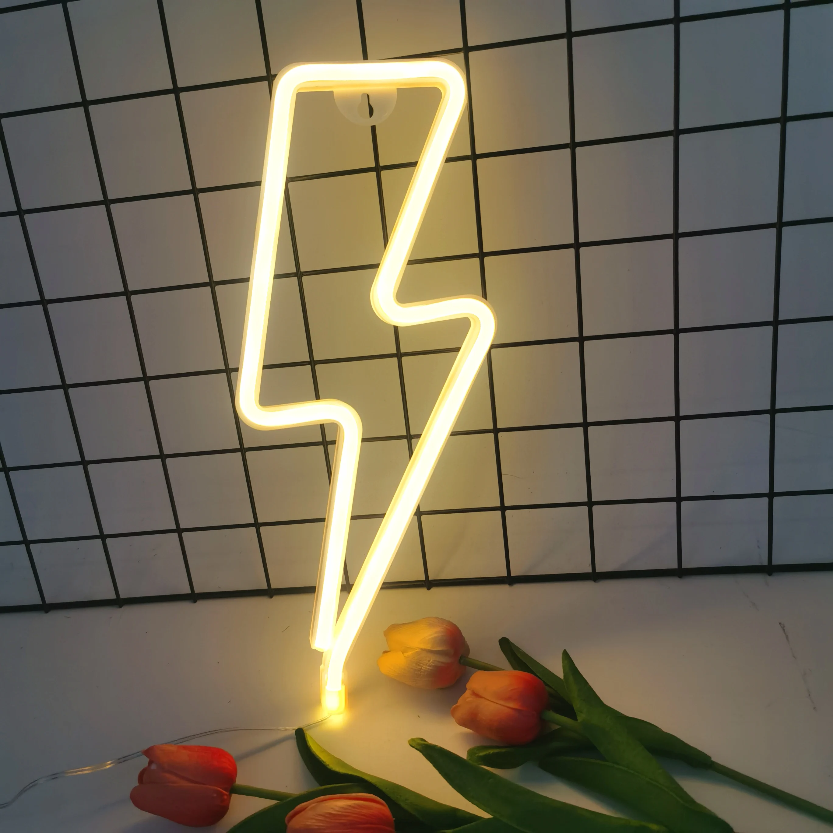 Lightning LED-Neonlicht, USB/batteriebetrieben, Schlafzimmer, Spielzimmer, Wohnzimmer, Büro, Hochzeit, Geburtstag, Partyzubehör