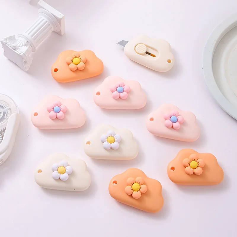 MINI Pocket ดอกไม้ดอกไม้ Cloud Art Utility มีดกล่องมีดสมุดภาพเครื่องตัดกระดาษหัตถกรรมห่อเติมใบมีดเครื่องเขียน