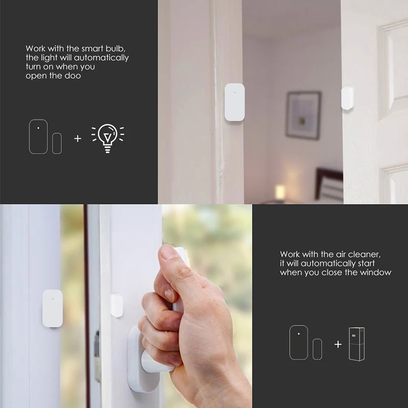 Original Aqara เซ็นเซอร์ประตูหน้าต่าง ZigBee การเชื่อมต่อไร้สายสมาร์ทเซ็นเซอร์ประตูทํางานร่วมกับ Mi Home HomeKit สําหรับ APP Android iOS