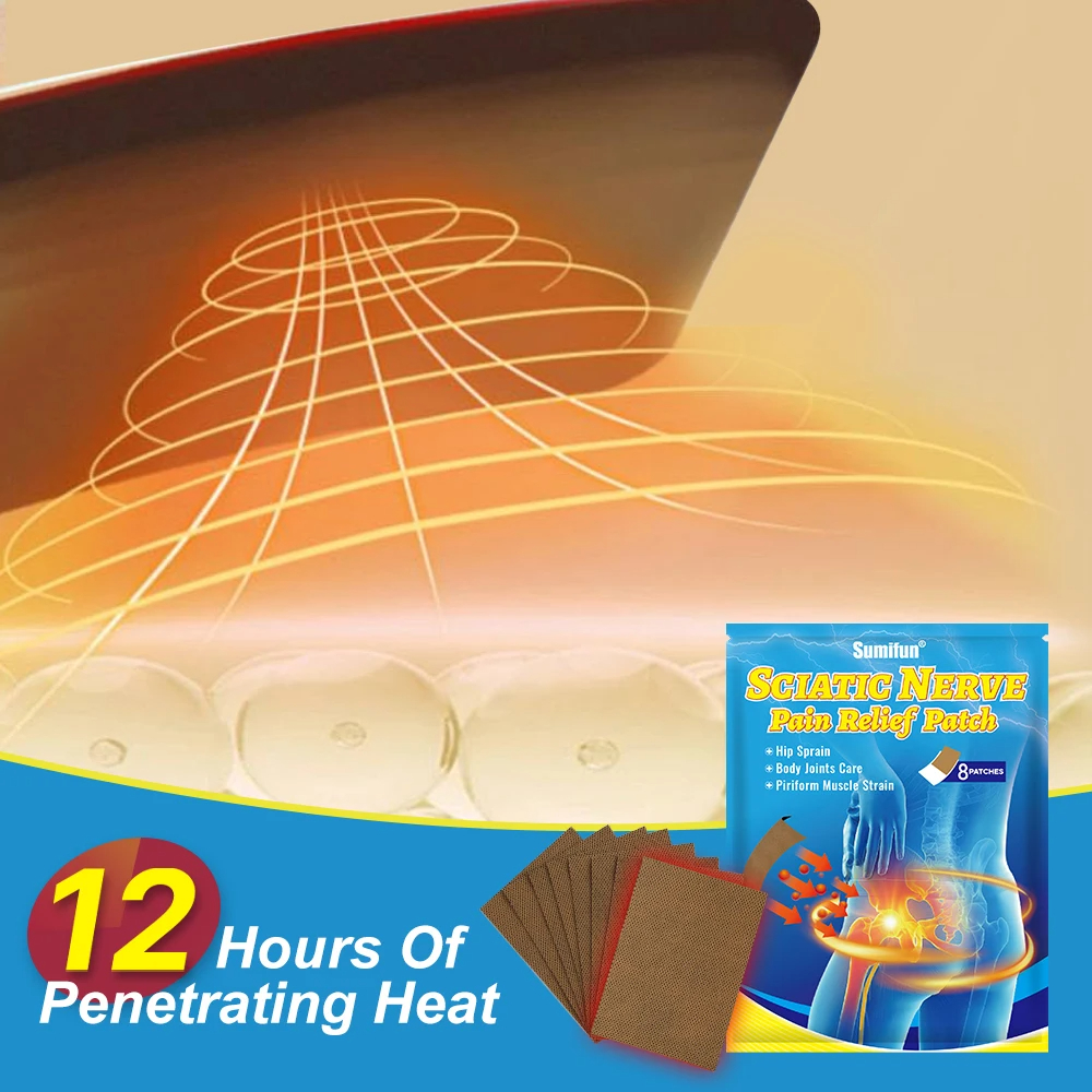 8/16 個坐骨神経痛パッチ腰椎椎間板ヘルニア梨状骨股関節捻挫緩和ステッカー筋肉関節医療パッチ