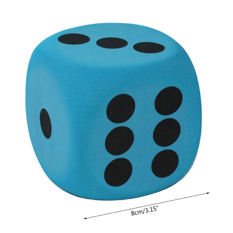 Dados espuma grandes 8cm, dados suaves seis caras, juguete para contar niños, ayuda aprendizaje para juegos