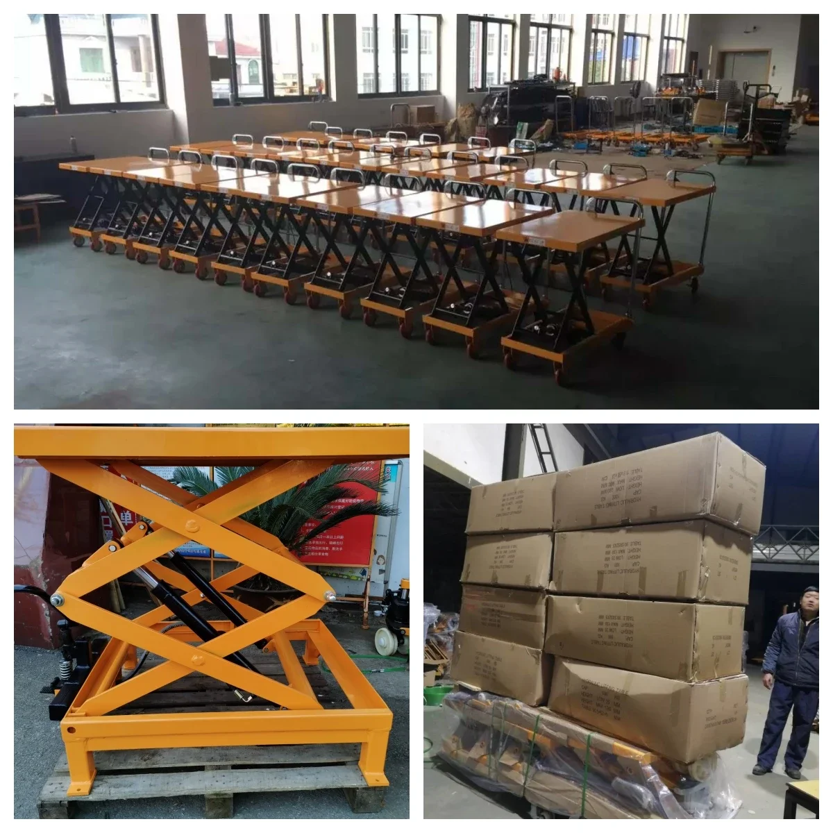 รถเข็นยกขากรรไกรแพลตฟอร์มยกมือถือขายราคาถูก 150 กก. 350 กก. 500 กก. 1,000 กก. โต๊ะยกไฮดรอลิก