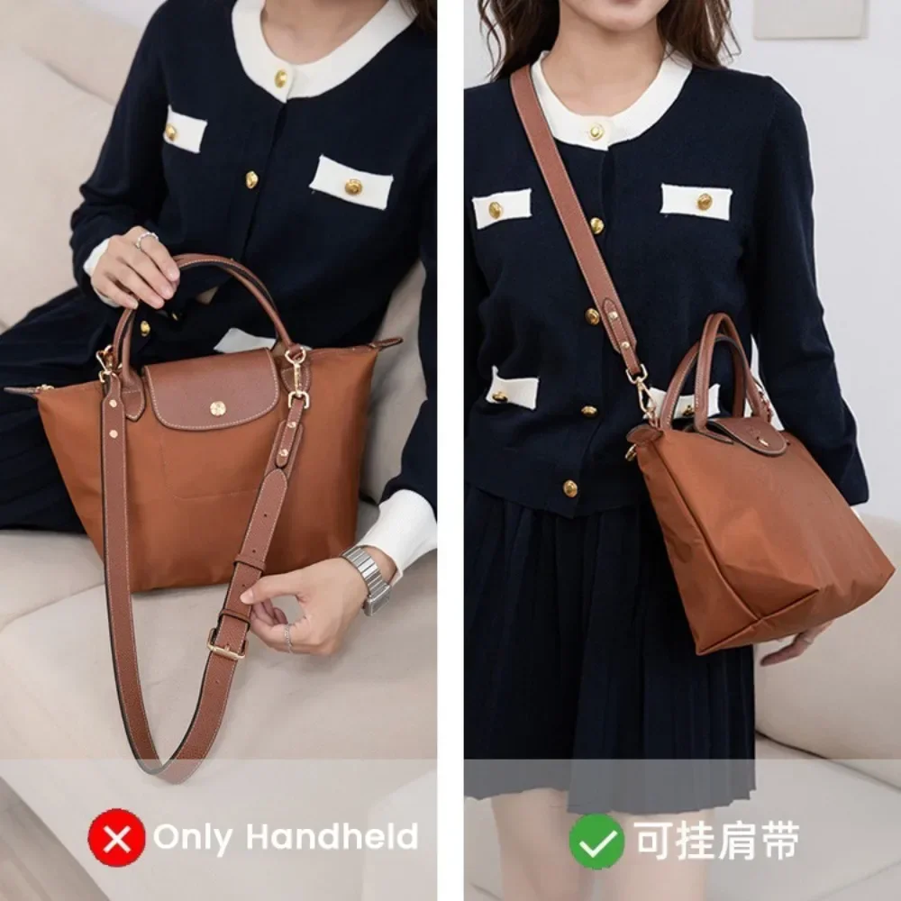 NEW Bag Adjustable Shoulder Strap For Longchamp Small Short Handle Bag Modified Messenger Strap Real Leather