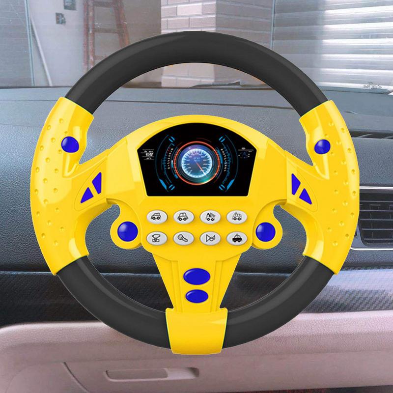 Simulation Driving Car Copilot Steering Wheel Eletric Baby Toys with Sound Kids Musical Educational Stroller Driving Vocal Toys