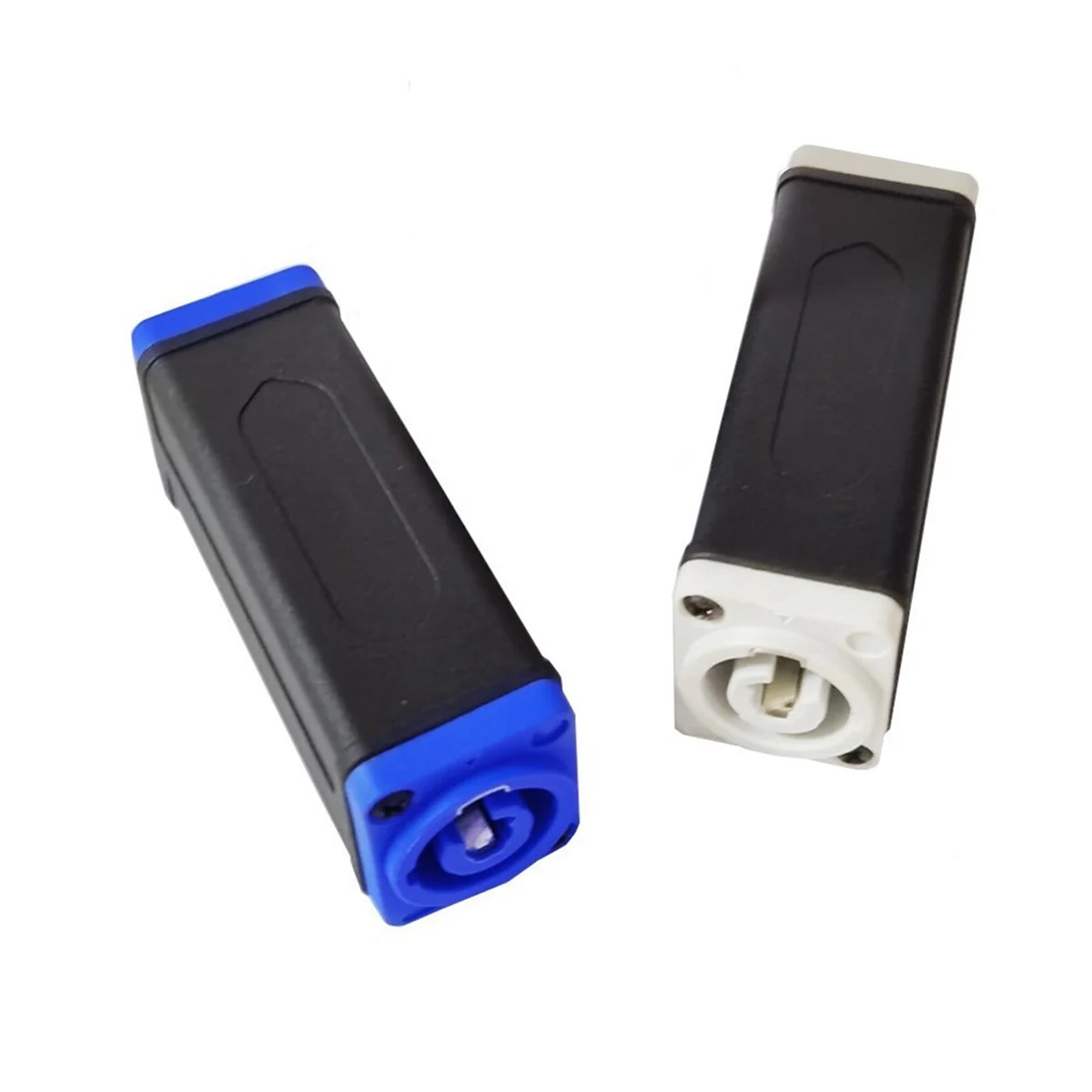 BABQ LED PowerCon AC Coupler Adapter Extender Connector High Quality Speakon Panel Mount Straight Adapter Blue to White