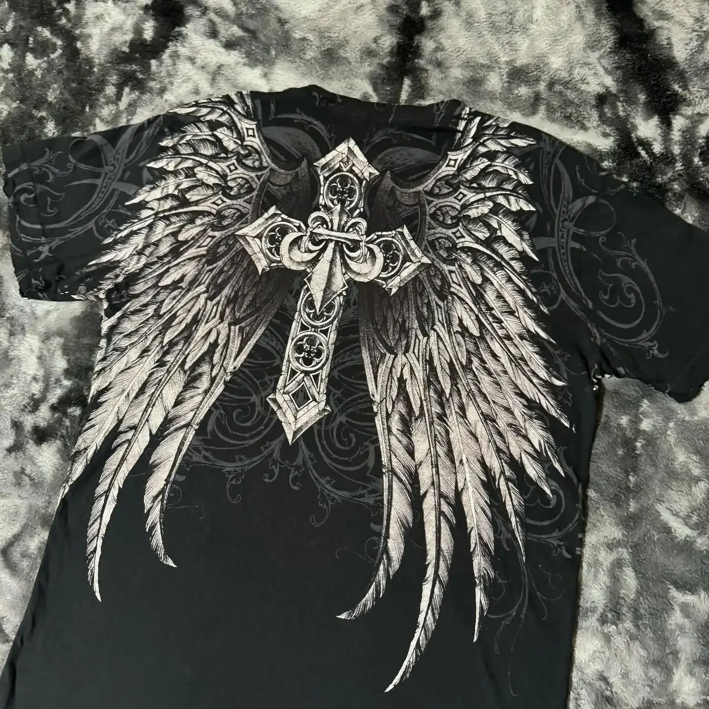 Y2K 苦しみ Tシャツヴィンテージ服パンクヒップホップグラフィックプリント特大 Tシャツ女性ラウンドネックコットン半袖トップス