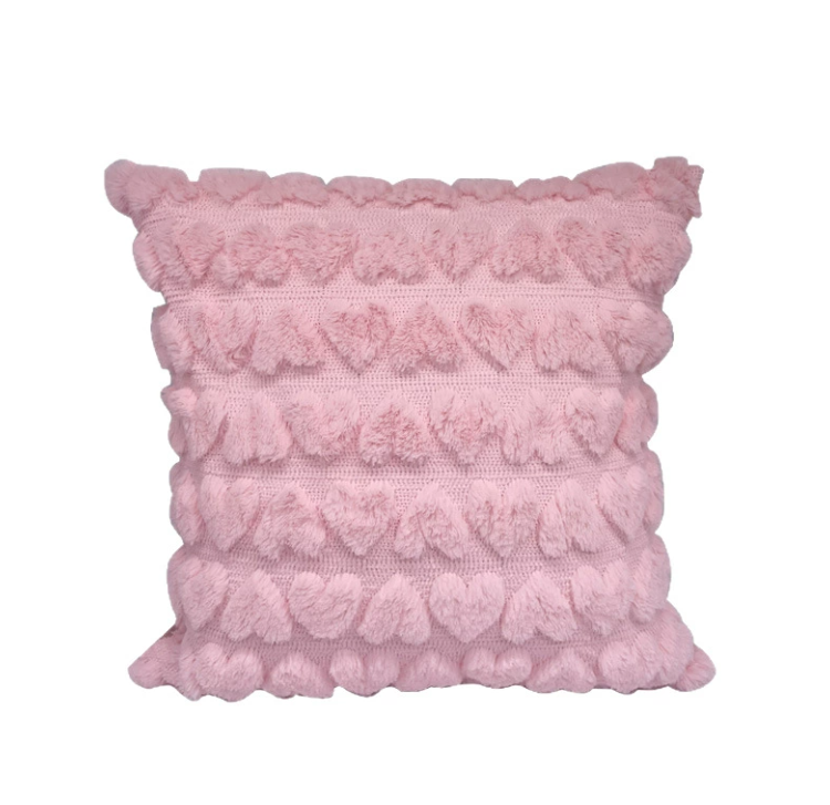 Almohada de sofá en forma de corazón 3D