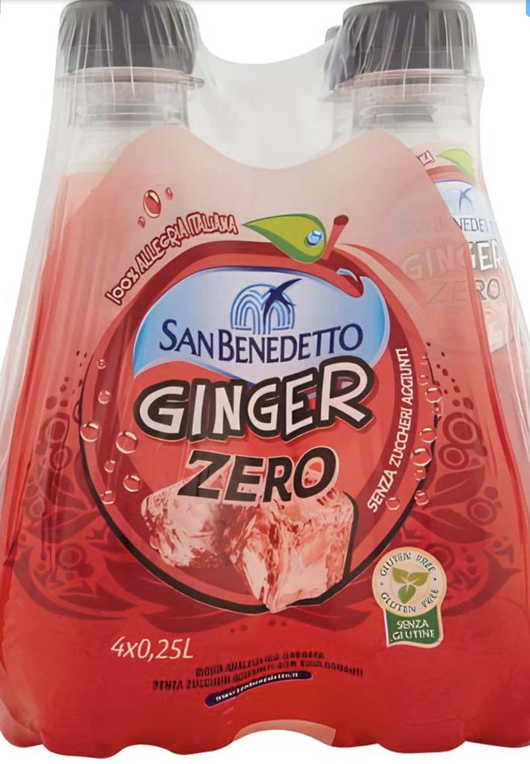Ingwer Null kohlensäure haltiges Getränk 4x250ml-san benedetto