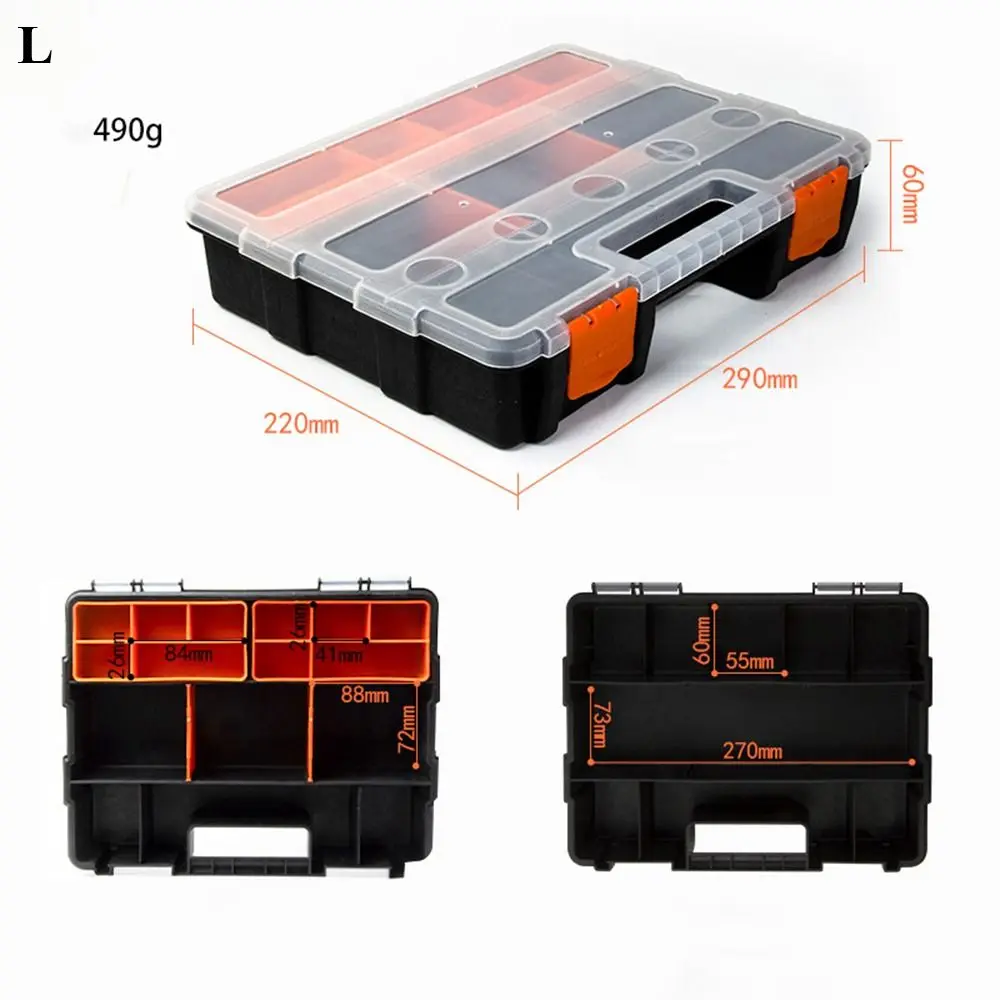 Portable Multi-Grid Metal Parts Repair Tool Box Hardware Tool Screw Storage Box Parts Toolbox