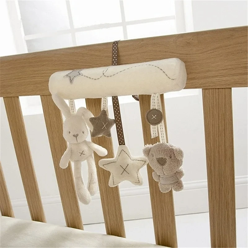 สัตว์กระต่ายแขวน Plush Twisted Pram ของเล่น Rattle เกลียวเด็กเกลียวเตียงของเล่น Kawaii ตุ๊กตาสัตว์ตุ๊กตาเด็กผู้หญิง