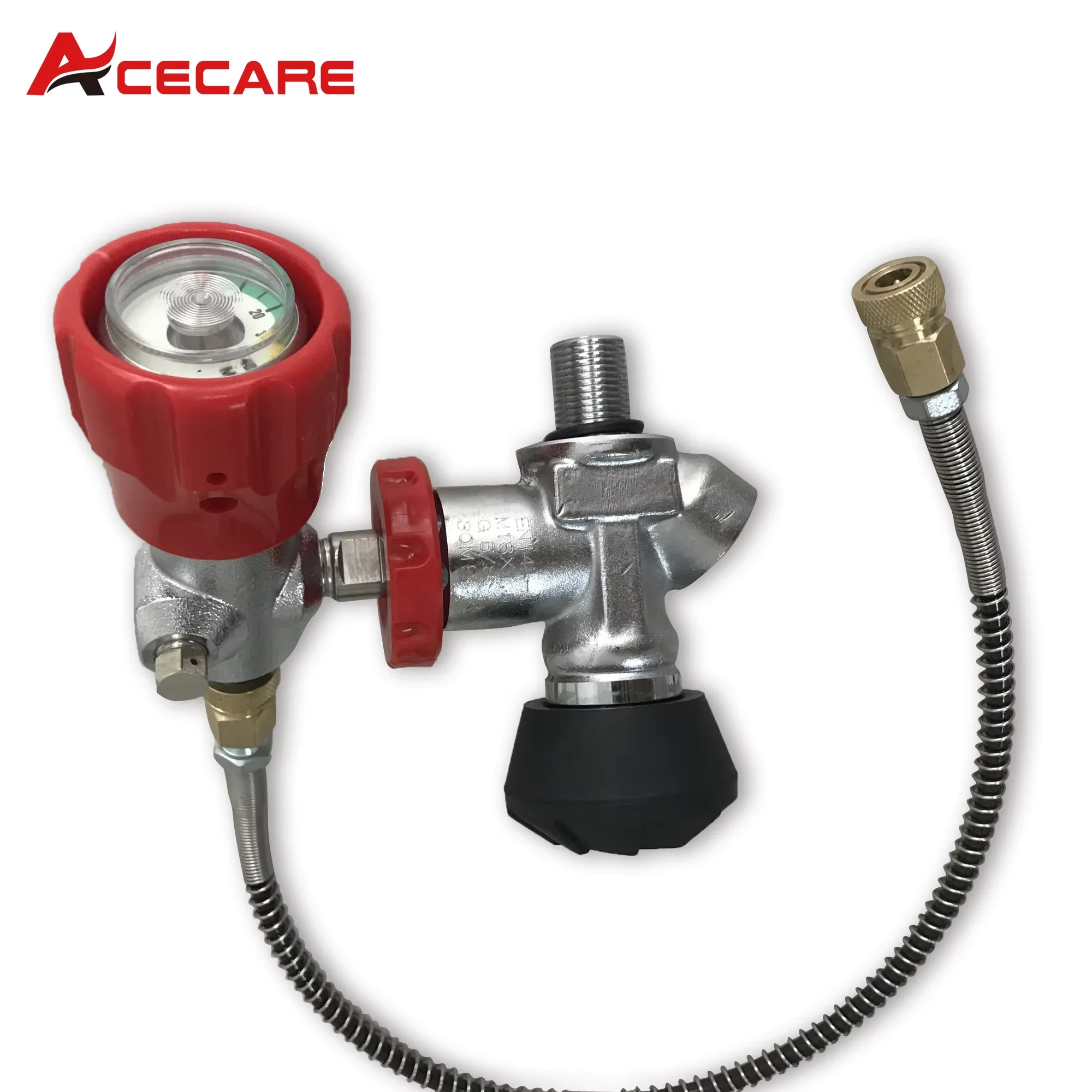 ACECARE 6.8L DOT 4500Psi Carbon Fiber Cylinder High Pressure Cylinder with Regulating Valve Filing Station Scuba Diving M18*1.5