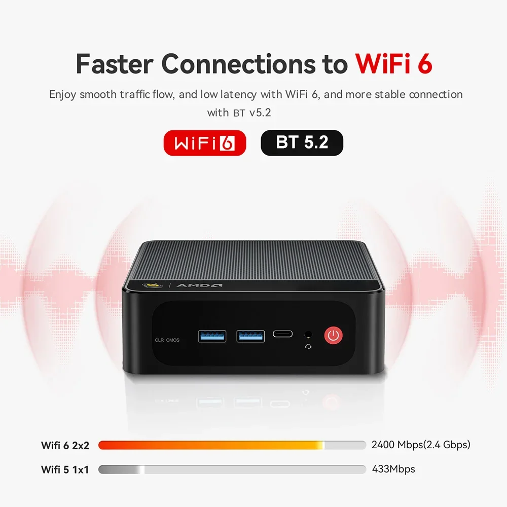 US.EU Beelink Mini PC SER5 Max AMD Ryzen7 5800H DDR4 16G 500G NVME SSD 32G 500G SER5 Pro 5850U WiFi6 4K Type-C Gaming Mini Compu