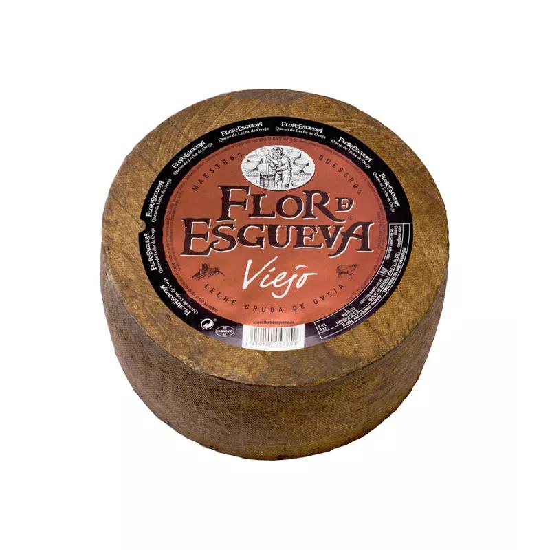 FLOR DE ESGUEVA peso 1 kg aprox. Queso viejo de oveja mini madurado en corteza natural