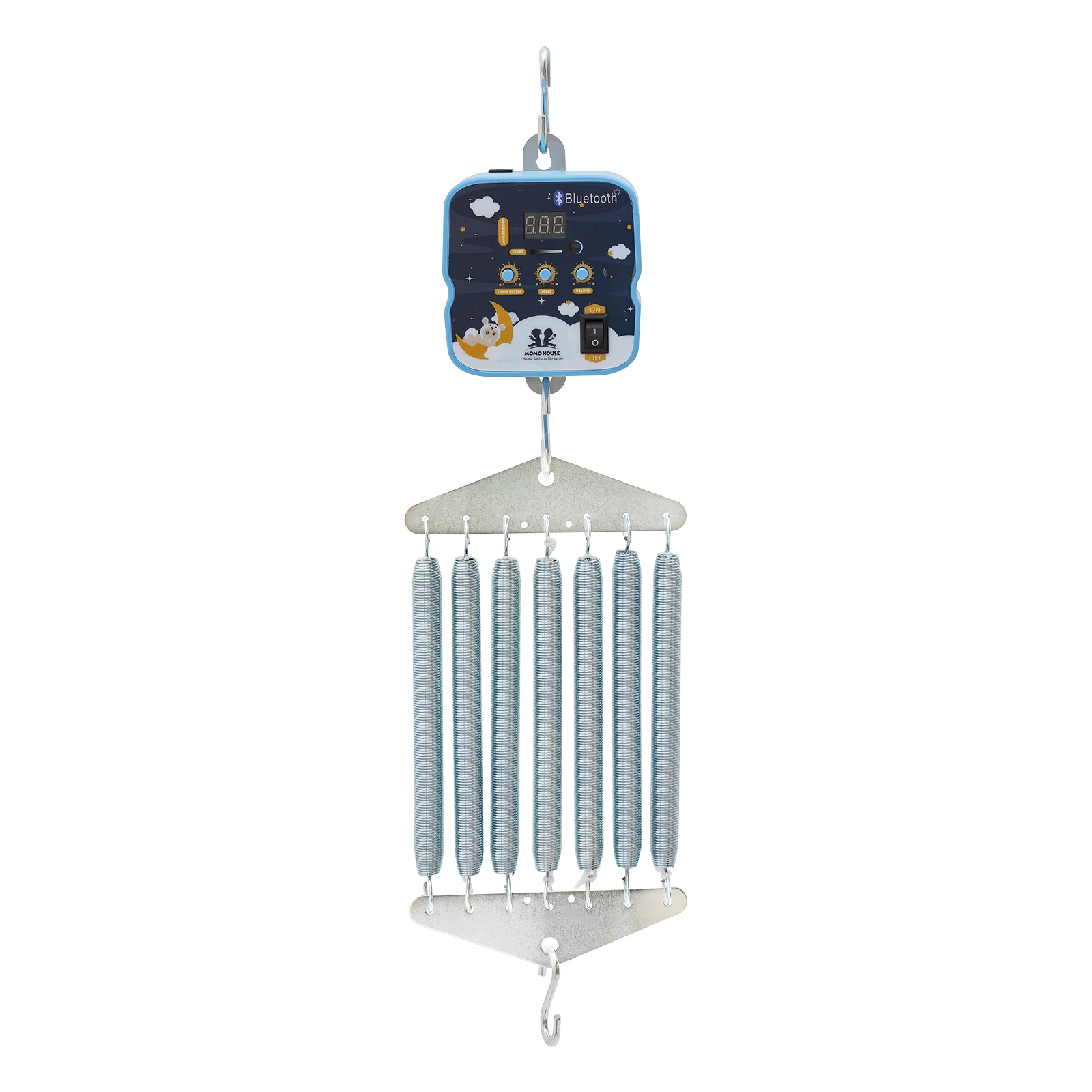Controlador elétrico de balanço para bebês, controlador de balancim para bebês, baixo ruído, ajustável, pendurado, berço elétrico