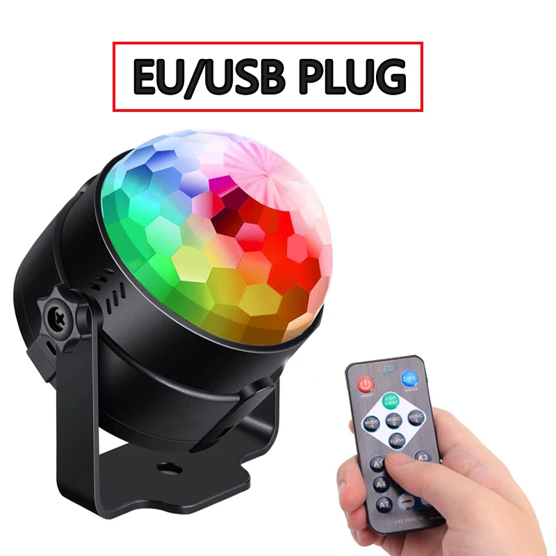 Luce notturna da palcoscenico stroboscopica RGB per la casa KTV Party Club Bar Danza Regalo di Natale Effetto di illuminazione Lampada da discoteca attivata dal suono