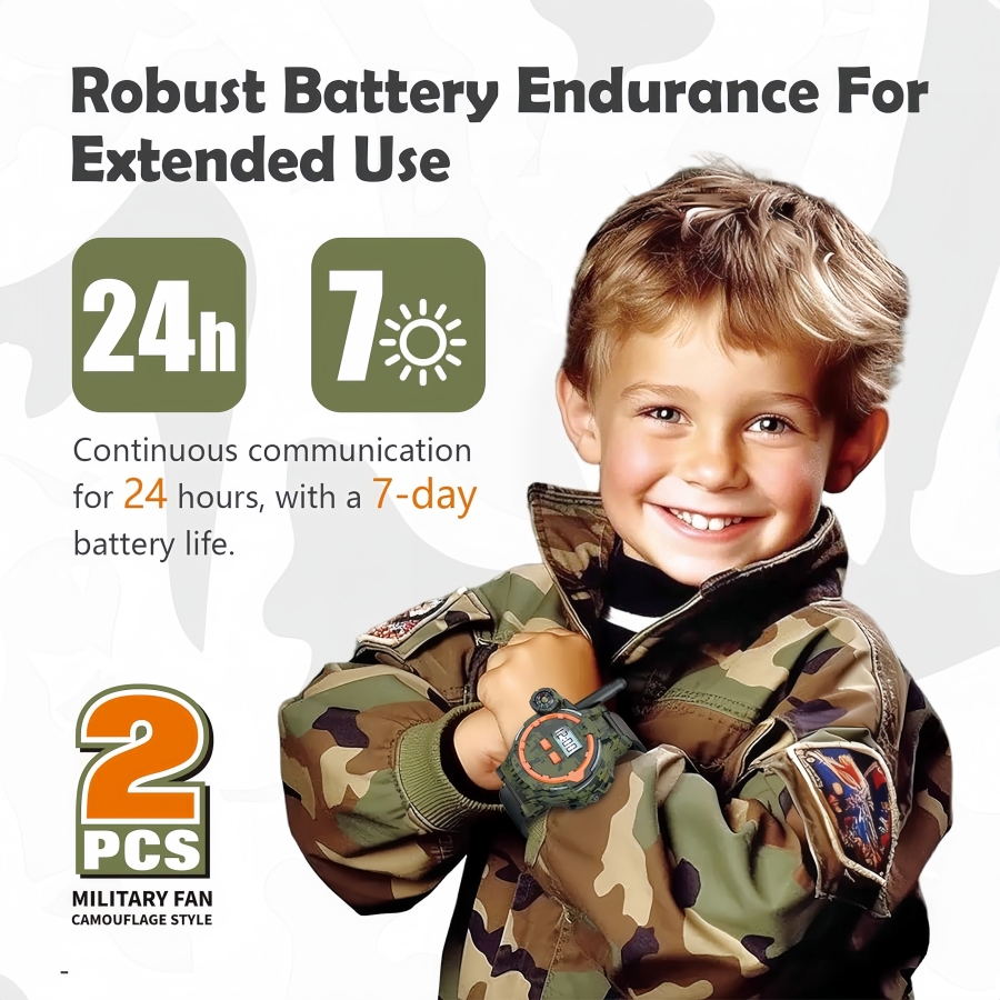 Talkie-walkie rechargeables pour enfants, 2 pièces, Radio bidirectionnelle, avec lampe de poche et boussole, portée de Transmission de 200 mètres, sortie