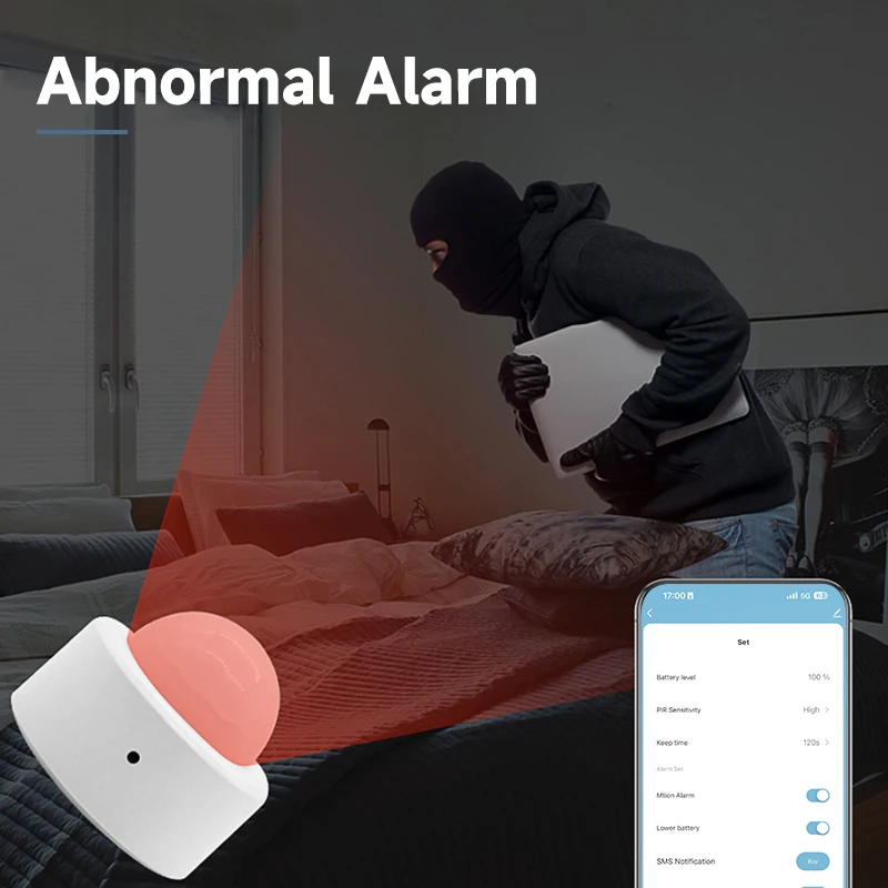 Tuya Zigbee Sensor de movimiento humano hogar inteligente Mini Sensor de movimiento PIR Detector infrarrojo seguridad vida inteligente funciona con Alexa Gateway