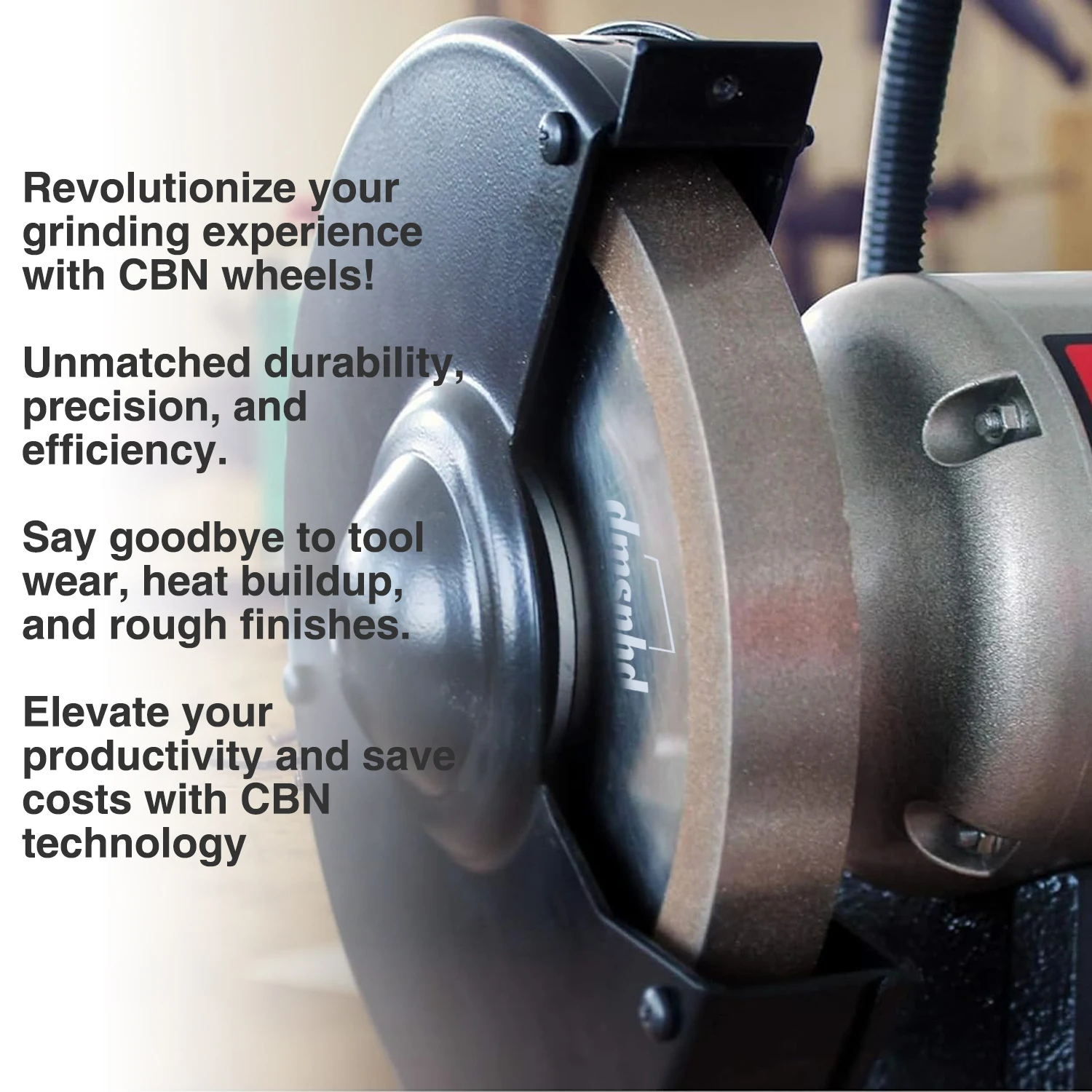 10 inch CBN Grinding Wheel , 2" Wide x 12mm Bore, for Tormek T-8 Sharpening System、 High-Speed Steel Tool