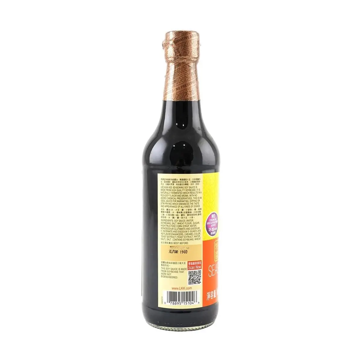 [6 Packs] LEE KUM KEE Soy Sauce - 500ml x 6 Bottles - No Preservatives - Authentic Chinese Seasoning