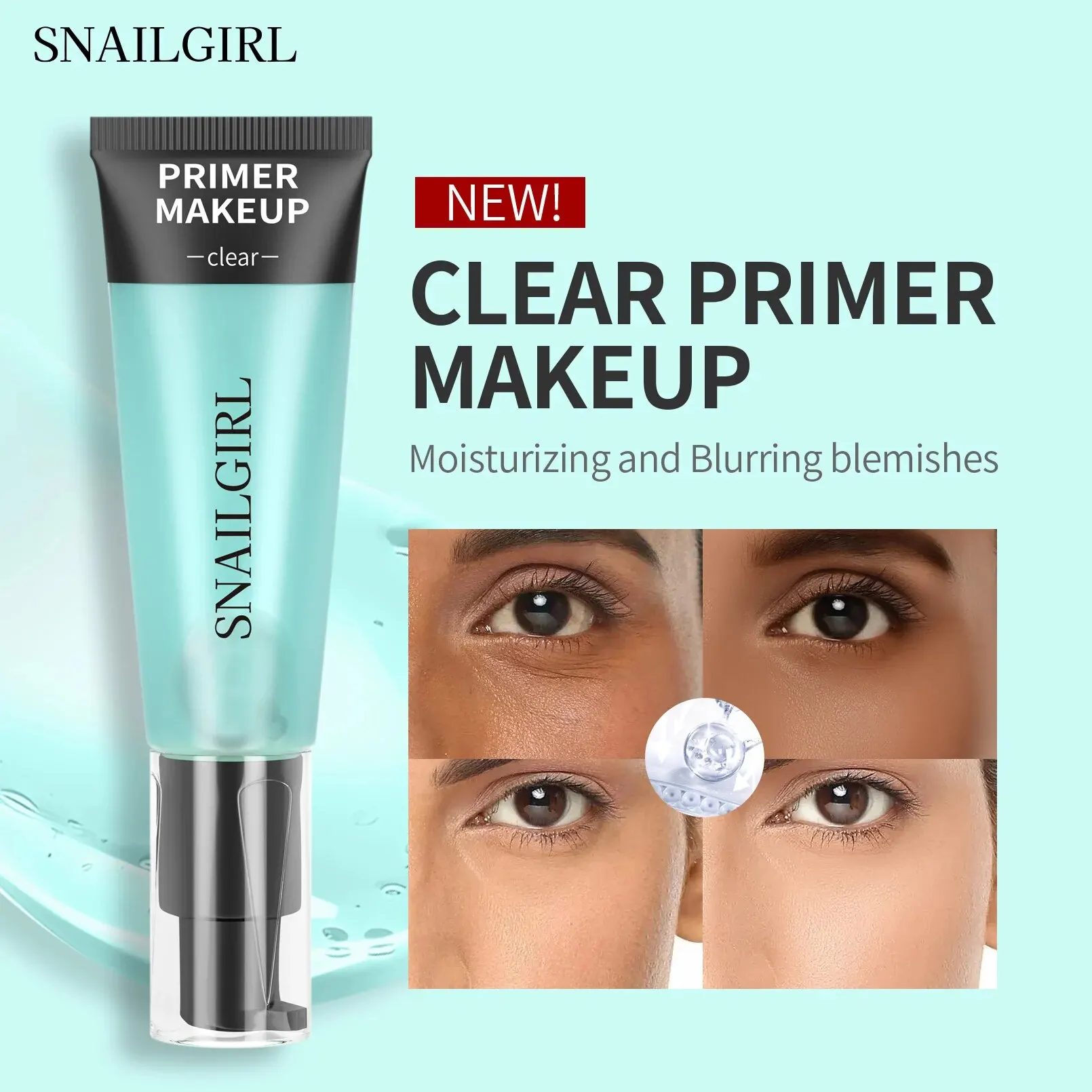 24ml Power Grip Primer Gel a base de imprimación facial hidratante para suavizar la piel agarre maquillaje Invisible poros incoloro Primes