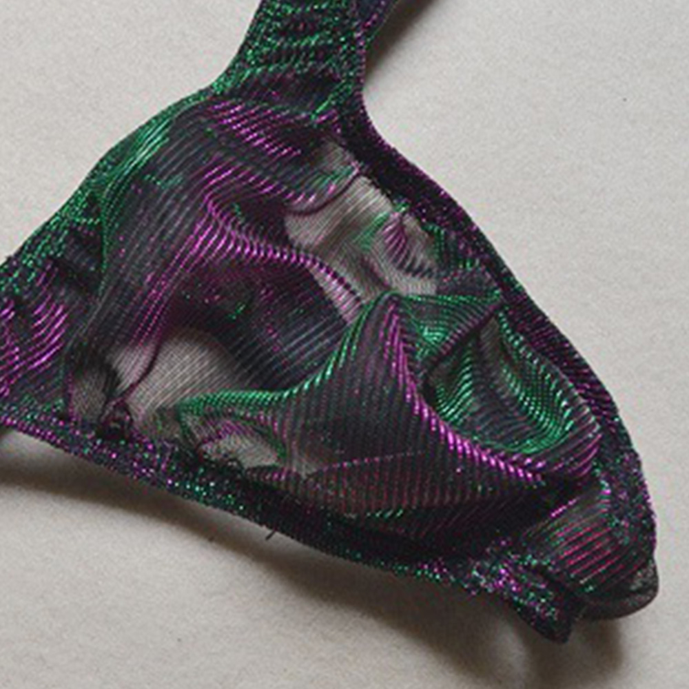 Sexy męskie stringi siateczkowe laserowe Ultra cienkie przezroczyste stringi stringi spodenki woreczek bielizna majtki spodnie bielizna pompka mężczyzna