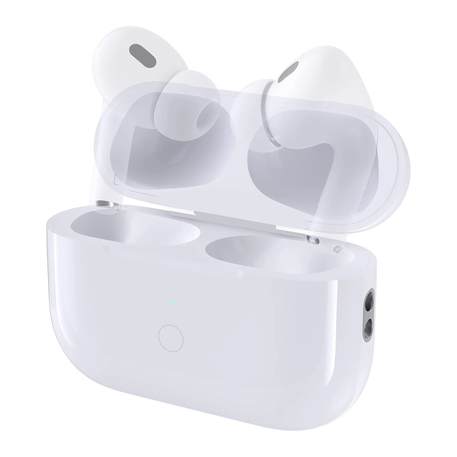 Wireless Charging Case For AirPods Pro 1st & 2nd - 450mAh Charger Box W/ Bluetooth Sync Button ,For IOS/​Type-C Port, No Earbuds
