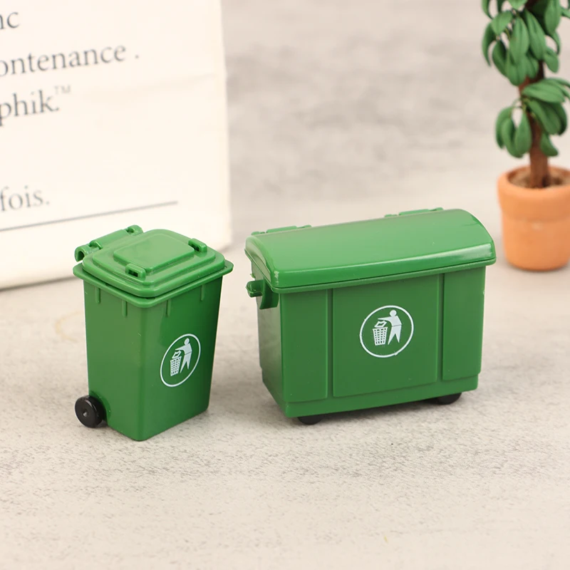 1Set 1:12 Puppenhaus Miniatur Mülleimer Spielzeug Mini Hygiene Mülleimer Modell Simulation Müll Bordstein Papierkorb Kind Spielzeug geschenk
