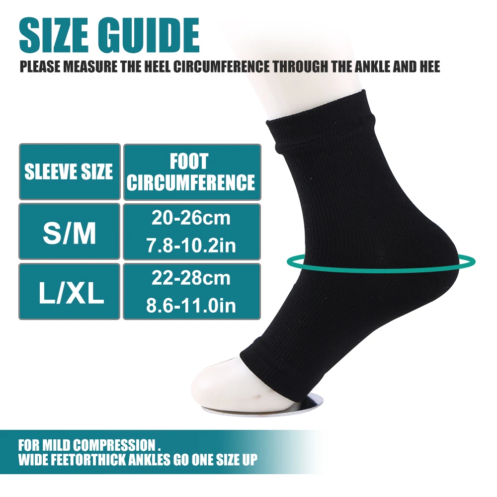 1 paar neuropathie sokken, enkelbrace tendinitis compressie sokken, voor pijnverlichting en fasciitis plantaris, enkelmouwen voor zwelling