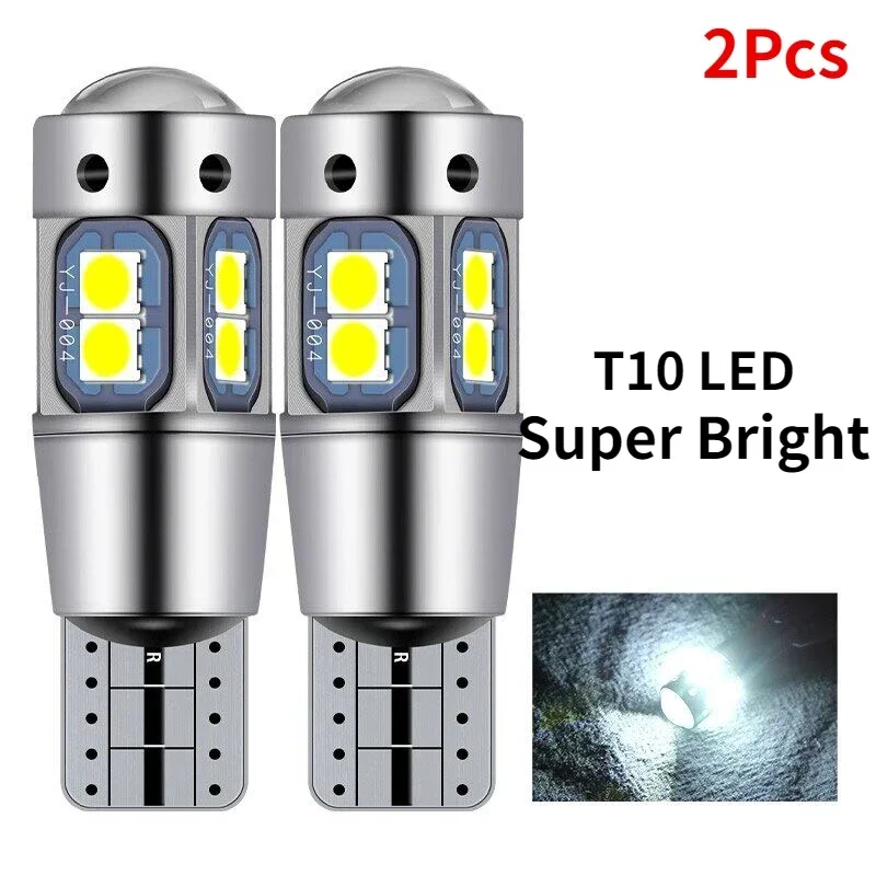 2 шт. Super Brigh T10 W5W 168 192 Светодиодный задний фонарь Белый 3030 10SMD 12 В Автомобильная светодиодная лампа CANBUS NO Error Автомобильная габаритная лампа для парковки