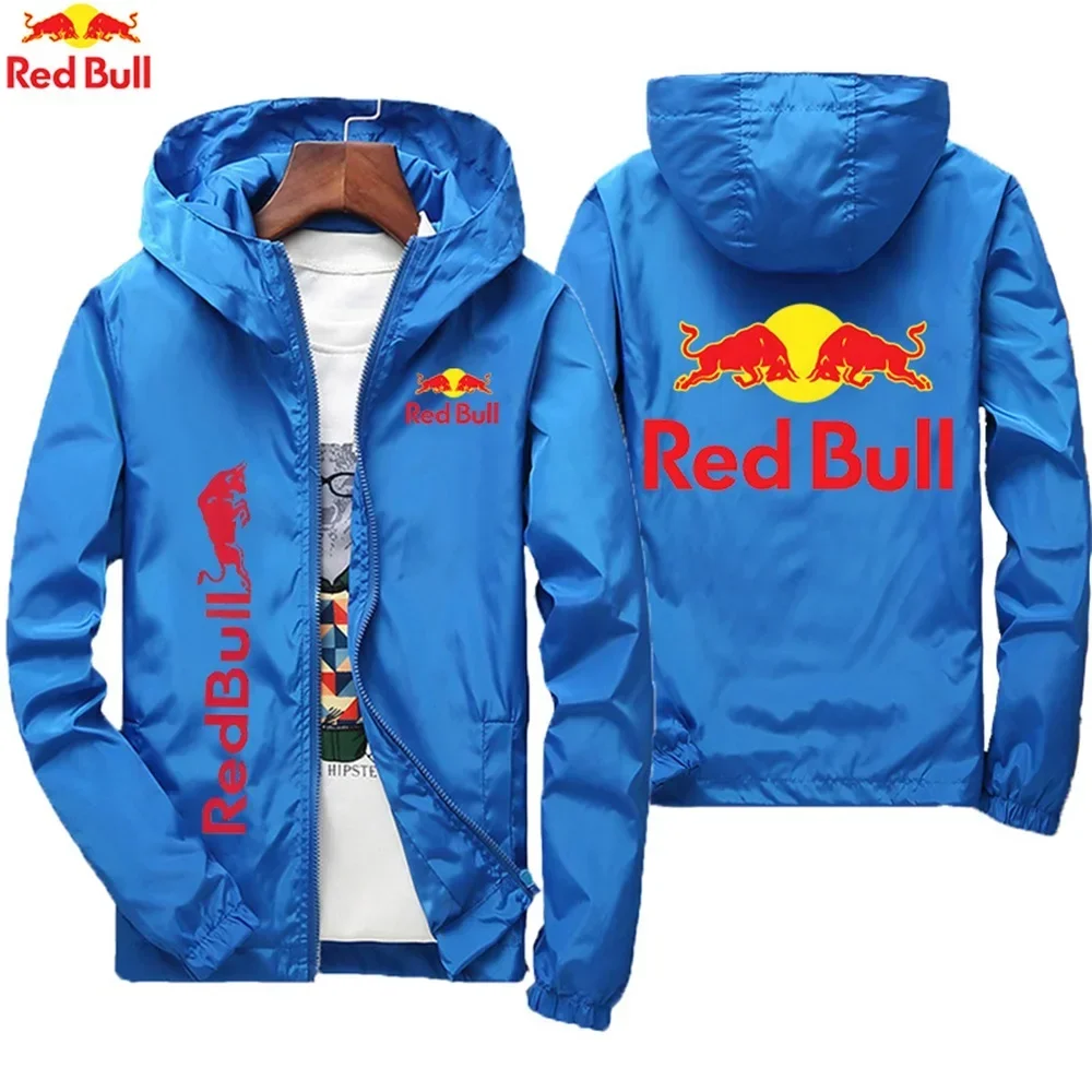 Nova jaqueta esportiva elegante da Red Bull com tecido de bicicleta confortável e combinação de ciclismo ao ar livre com zíper moderno