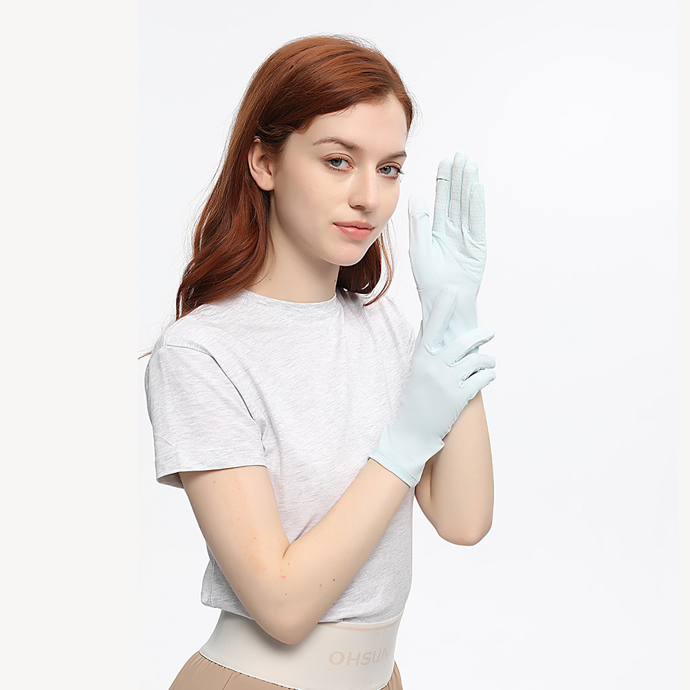 OhSunny летние легкие дышащие солнцезащитные перчатки для вождения, новая техническая керамическая ткань UPF 2000+, анти-УФ-скользящие перчатки для езды на велосипеде на открытом воздухе