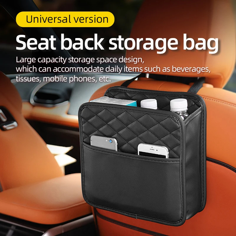Multifunctionele opbergtas voor autostoelen Leren opbergtas Vuilniszak Opbergtas Geschikt voor de meeste automodellen