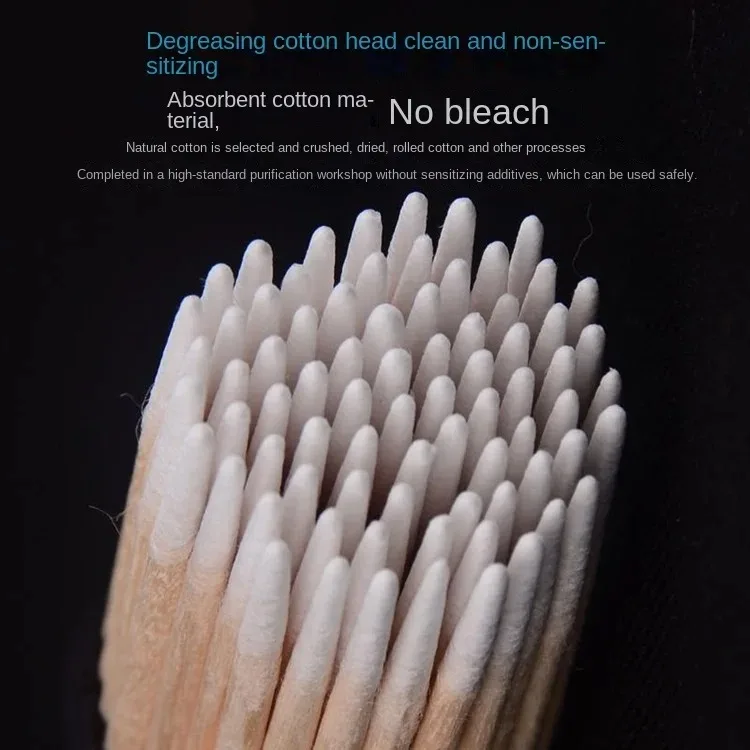 1000pcs Micro ไม้ผ้าฝ้าย Swab Eyelash EXTENSION เครื่องมือ Tatoo Microblading ทําความสะอาดไม้ Sticks เครื่องสําอางค์แปรงฝ้าย Buds เคล็ดลับ