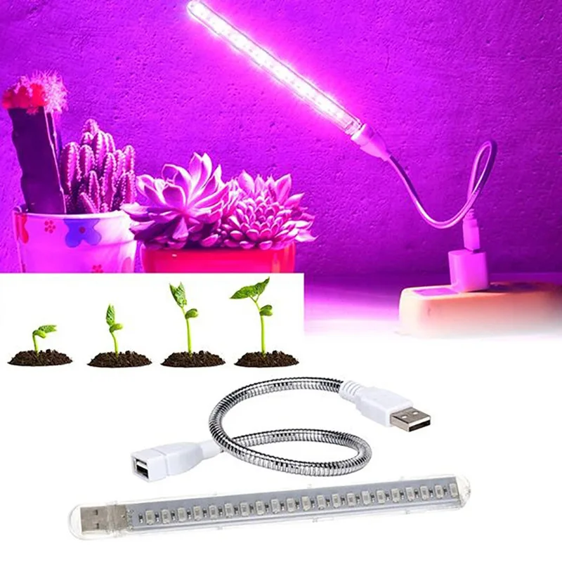 แบบพกพา Full Spectrum LED Grow Light Phytolamp Red & Blue USB เรือนกระจกในร่มพืชผัก Hydroponic Bar LIGHT