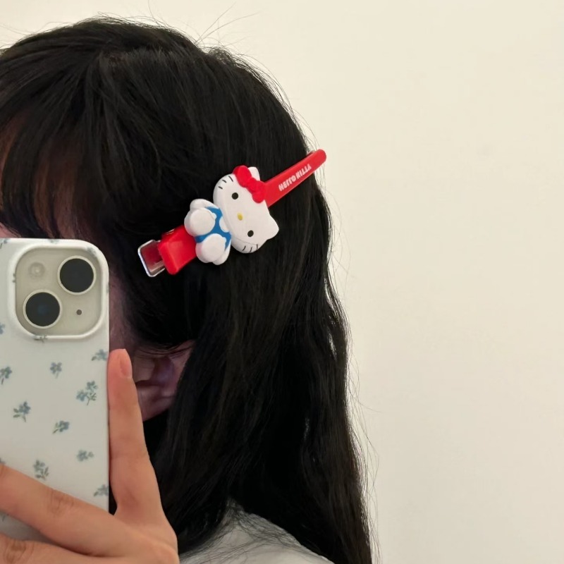 Sanrio Kitty Haarspange Ein-Wort Haarspange Melody Haarspange Kuromi Cartoon Kawaii Mädchen Haarspange Pony Clip Haarschmuck Geschenk