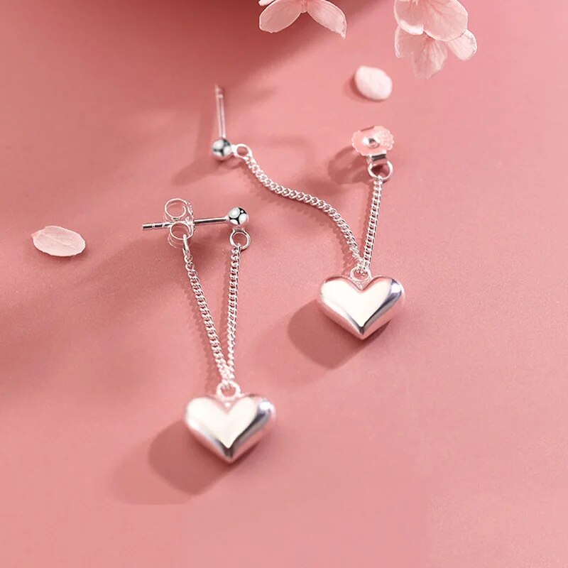Pendientes geométricos en forma de corazón para mujeres y niñas, pendientes de aro de corazón hueco a la moda, accesorios de joyería