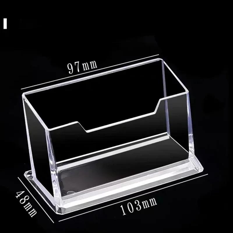 1PCS 카드 보관 상자, 명함 홀더, 창의적인 투명 아크릴, 대용량 명함 상자, 데스크탑 카드 상자