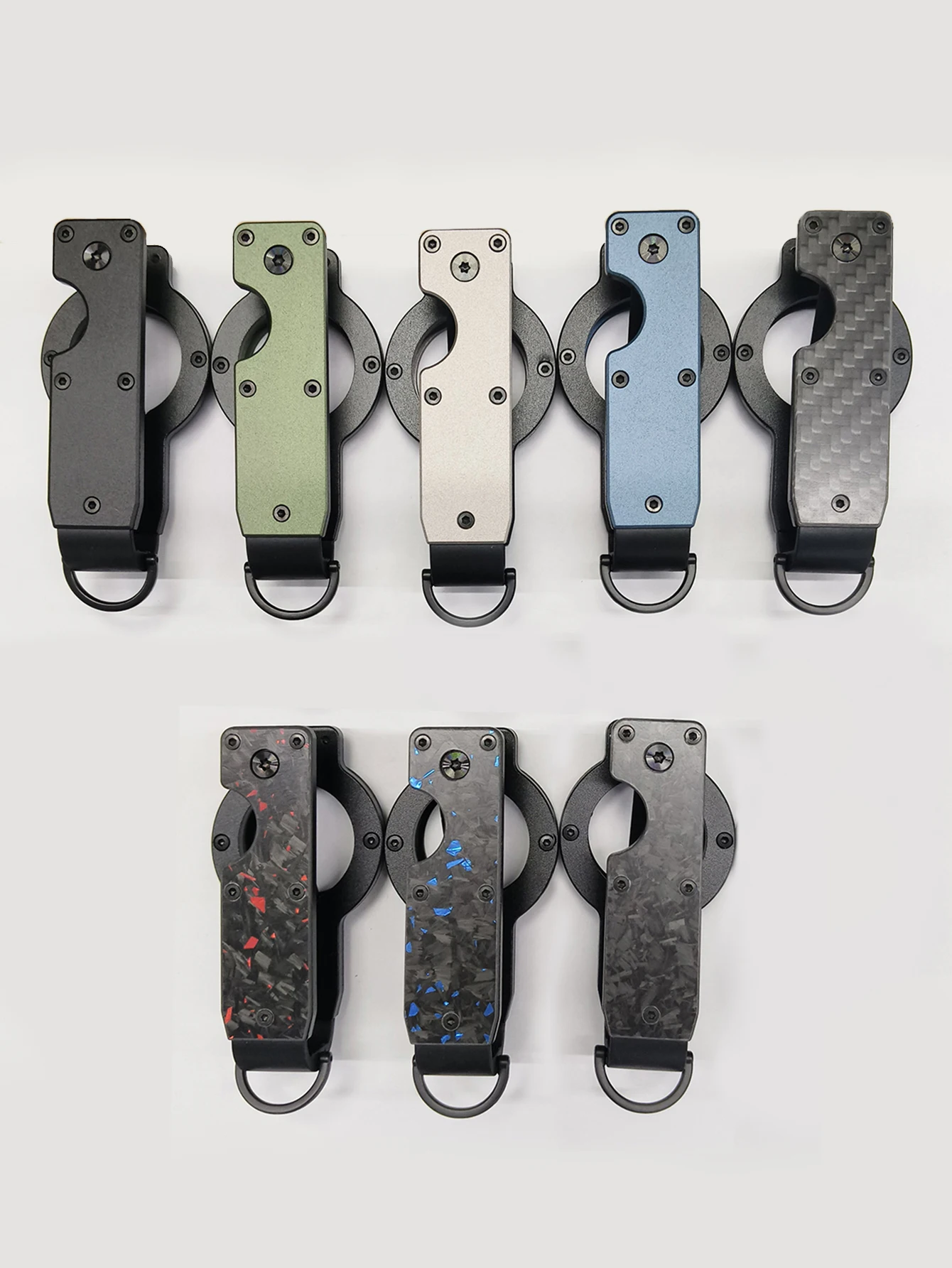 Key Organizer For Men-Compact Metallic Key Holder Minimalist Innovative Keyholder For Airtag Holder | Keychain Secures 2-5 Keys