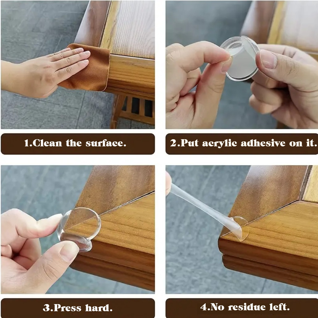 12 pçs criança bebê segurança protetor de silicone mesa macia transparente crianças anti colisão mesa canto borda proteção capa