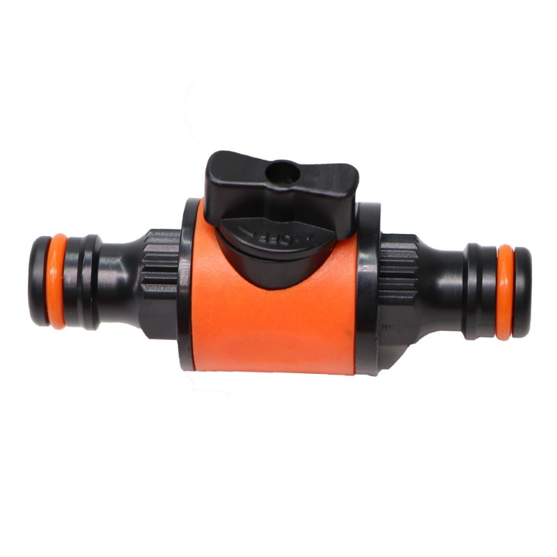 1PC/2PCS 16MM Equal Garden Hose Shut Off Valve Fitting Plastic Tubing Tap Adapter Quick Joint for Watering Irrigation Car Wash