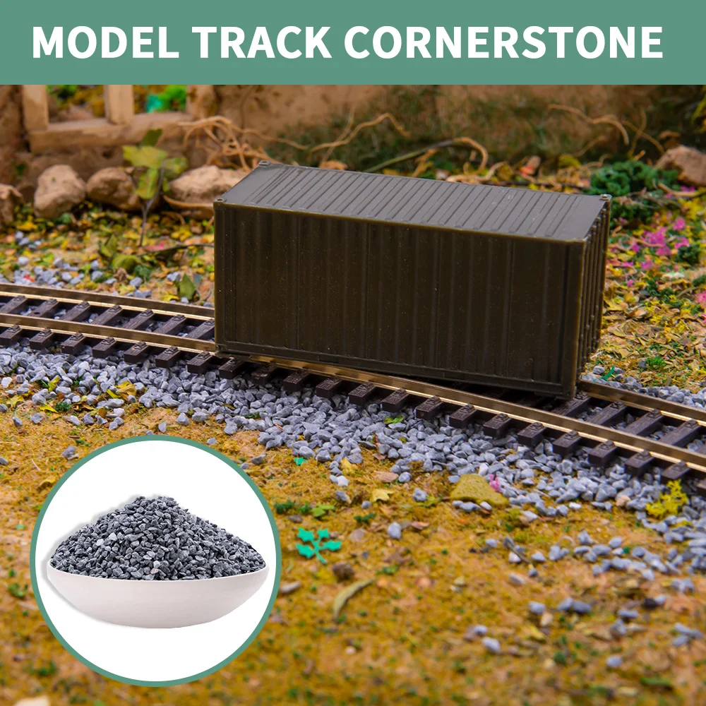 0.5-3MM Simulated Ballast Micro Railway Crushed Stone Roadbed Materials Model Scene Layout Diorama kits 50G/Bag