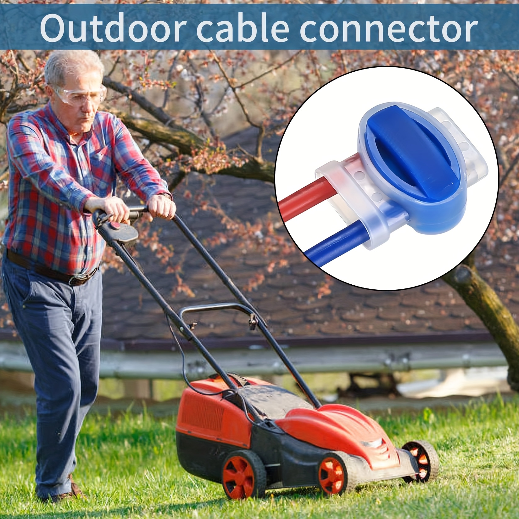 10Pcs/20Pcs/30Pcs/100Pcs Electrical Idc 314 Box 3-Way Outdoor Boundary Wire Connector, Self-Stripping Moisture-Proof Pigtail Connector for Robot Lawn Mowers and Irrigation Applications