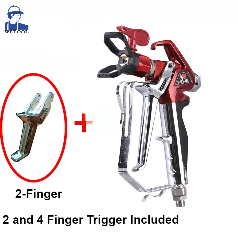 Безвоздушный распылитель краски высокого давления Wetool RX-Pro Red Series 538020, с наконечником 517, и защитой 0538020