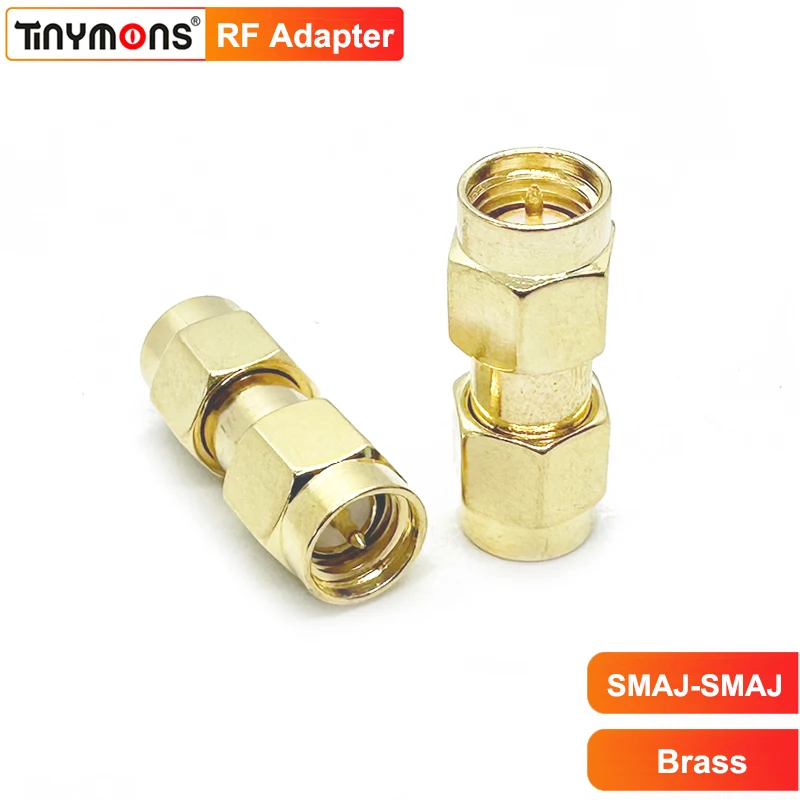 Adattatore SMA maschio a SMA maschio in ottone Connettore cavo di prolunga coassiale RF placcato oro per amplificatore di segnale drone FPV