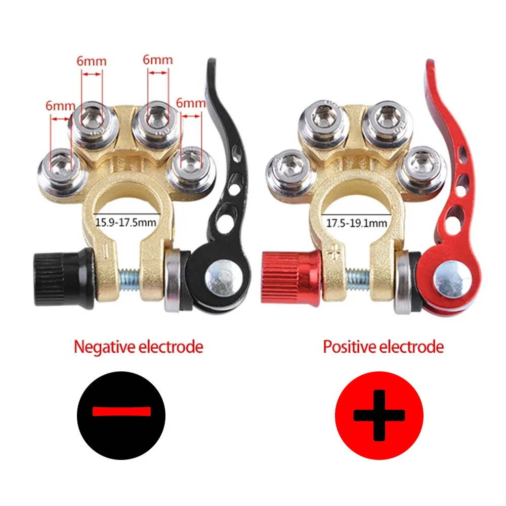 Car Battery Terminal Connector Aluminum Alloy Positive and Negative Pole Quick Release Terminal Clip for SAE/JIS A Terminal Post
